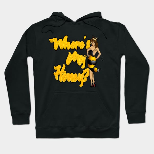 Where's My Honey? - Queen Bee Hoodie by Amanda Lucas